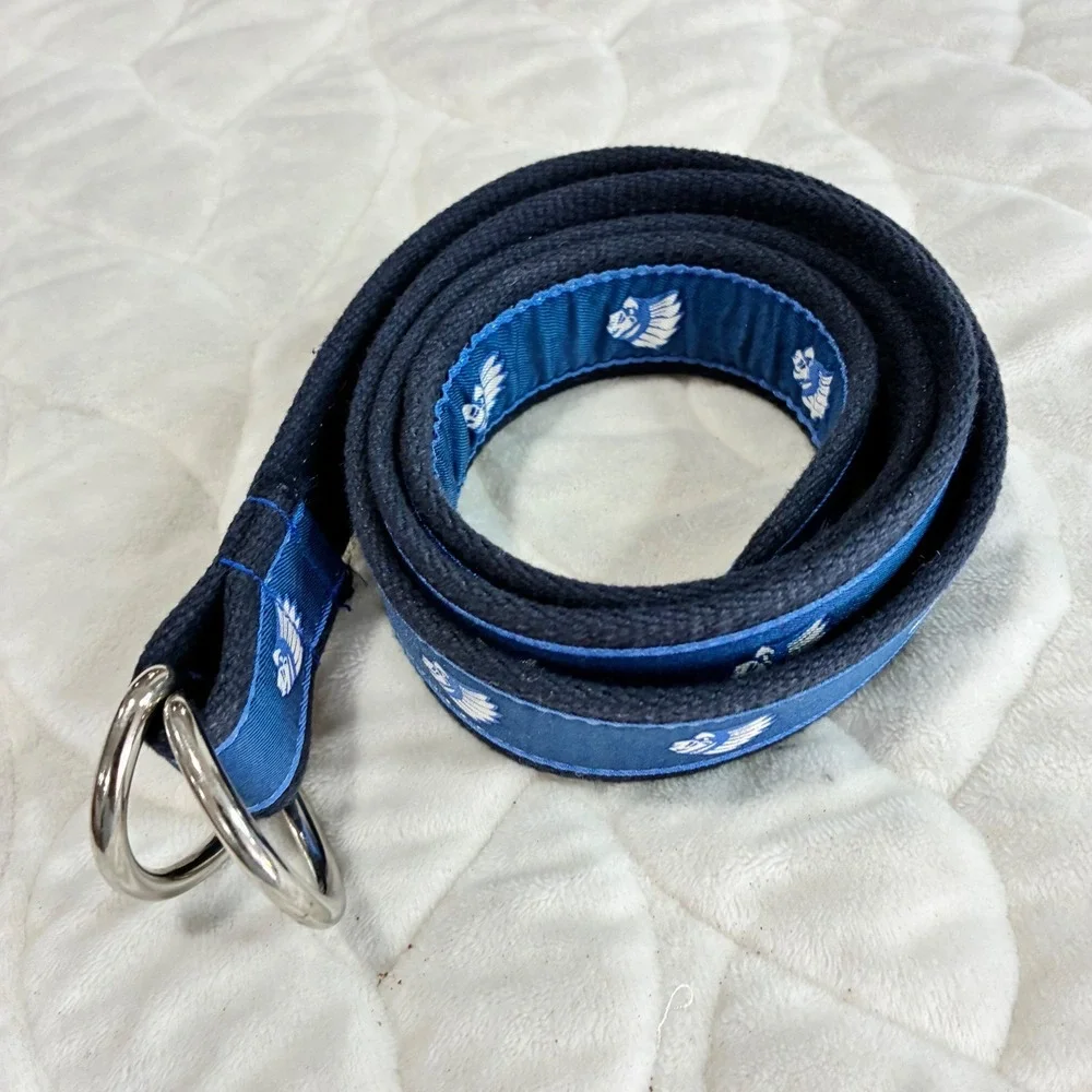 Vineyard Vines by‎ Shep & Ian Mens Navy Blue Belt with Native American Design-L